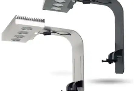 Brazo de montaje D-D Slimline 2ª Gen, Negro y Plata para Hydra 32 y 64